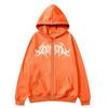 Felpa con cappuccio unisex a maniche lunghe con zip Vestibilità ampia Stile gotico scuro Felpa con stampa di lettere Giacca