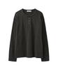 AREUBAN Soft Peach Henley Neck Long Sleeve_Soft Charcoal
