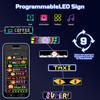 Full Color Double Row LED Light Sign For Car, 12.99''X7.87''' Programmable Scrolling LED Sign For Car, Flexible 5V/2A APP Control  Text Message