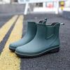 Fashion 2024 New Fishing Men's Short Tube Fishing Rain Boots Outdoor Rainy Waterproof Rubber Shoes Spring Comfortable Wading Water Boots
