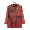 Damen-Strickjacke mit neun Vierteln und chinesischem Landschaftsdruck