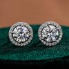 Jewel 0.5/1ct Total Moissanite Stud Earrings 925 Sterling Silver Moissanite Earrings Wedding Party Jewelry