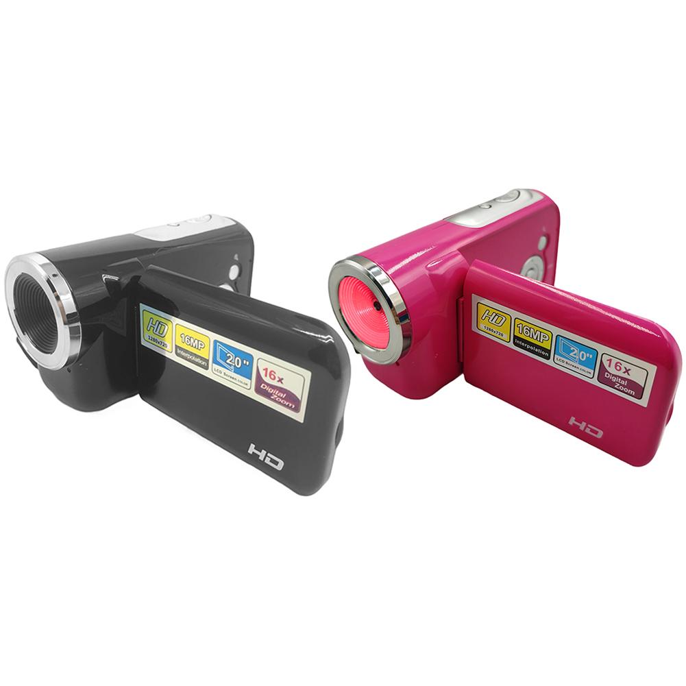 16MP 720P Digital Video Camera 2.0 Inch TFT Color Screen Portable DV Camcorder 16X Digital Zoom Built-in LED Flash for Beginners