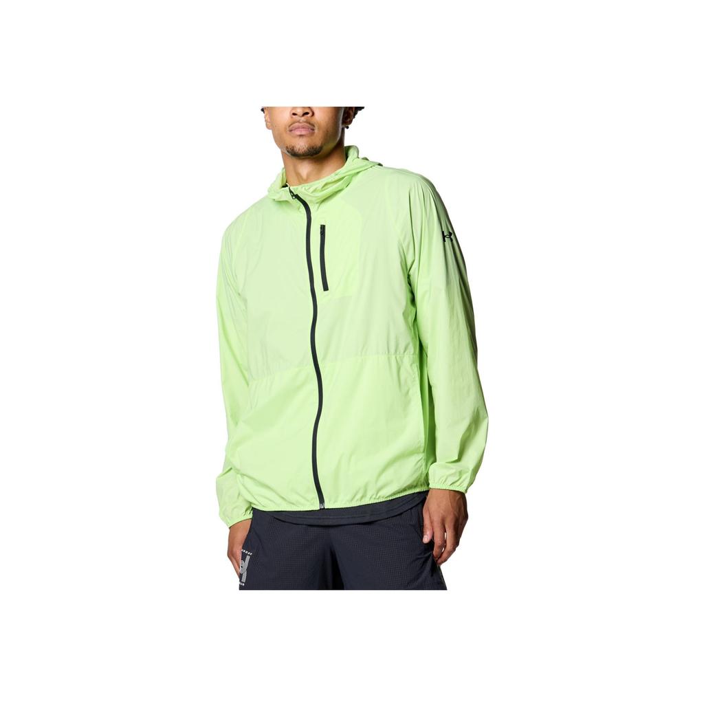 Under Armour Launch Solid Lightweight Hooded Zip Jacket Women Jackets Vintage-Light-Green 1381881-383