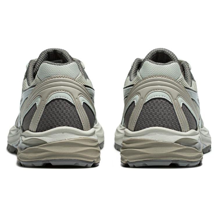 Asics Gel-Flux Comfortable Fabric Synthetic Leather Shock Absorbing Durable Low-Top Running Shoes Women sneaker Light-Gray White 1012B464-024
