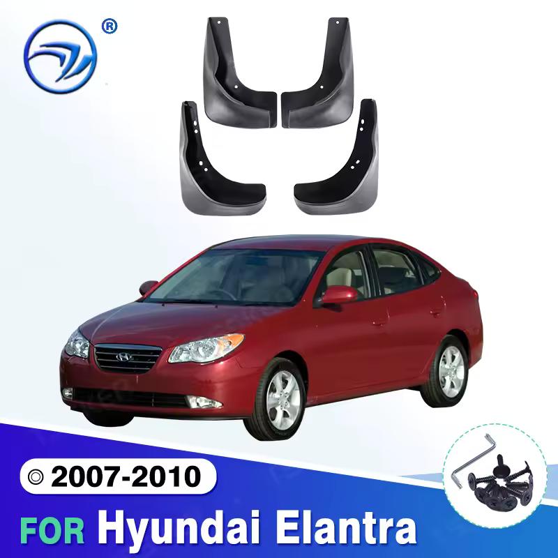 4pcs Car Mudguards For Hyundai Elantra Accessories HD Avante 2007~2010 2009 Auto Splash Guard Front Rear Fender Car