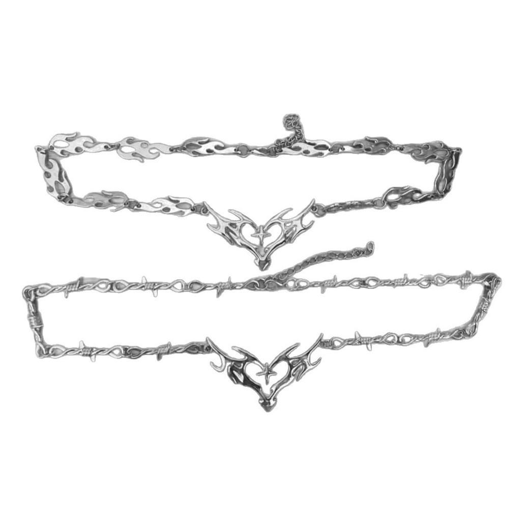 Geometric Heart Necklace With Electroplated Alloy Pendant For Men And Women