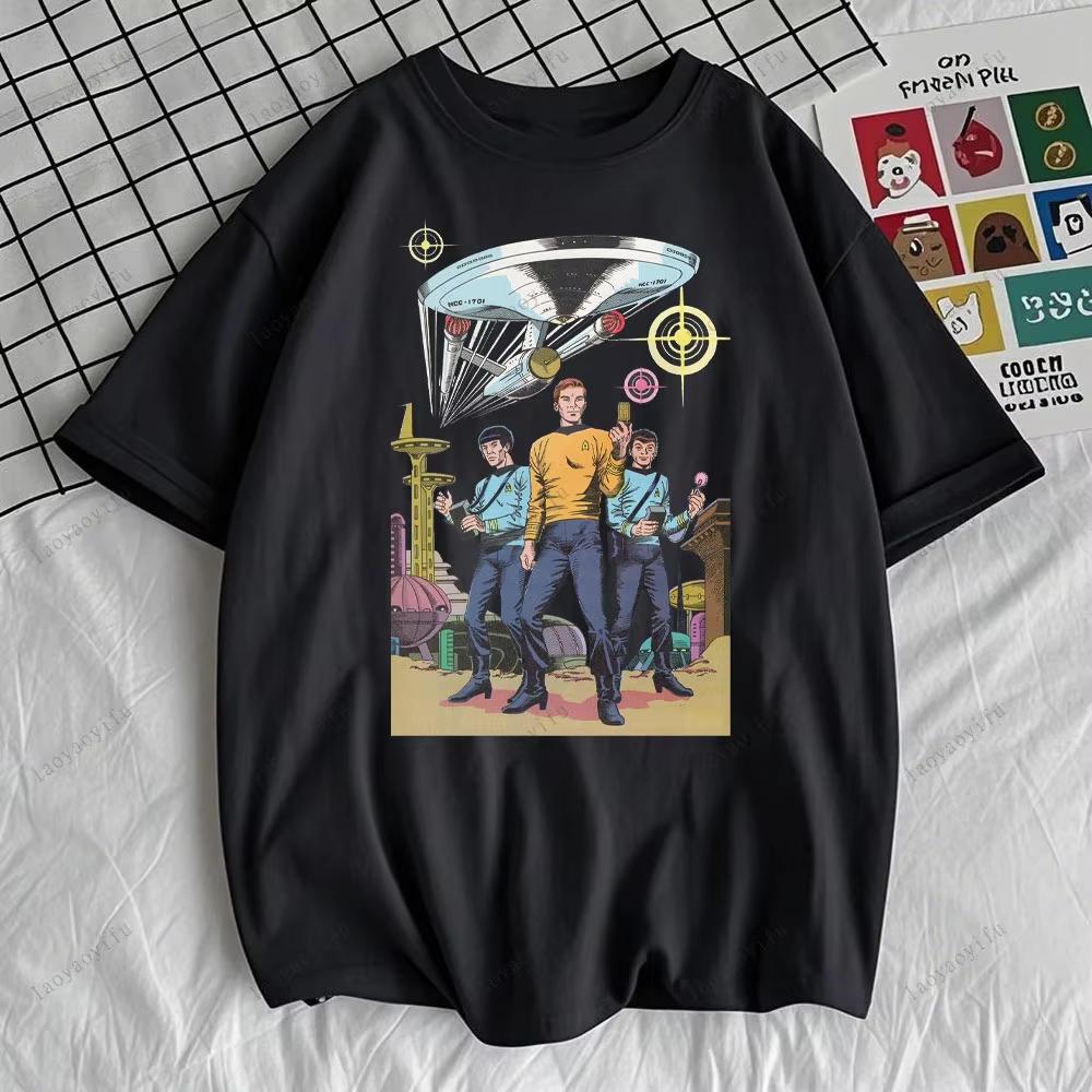 Футболка Star Trek Летняя Мужская Футболка Star Trek Мужская Футболка Дышащая Camisetas 2026 Женские Харадзюку Креативные Крутые Топы S