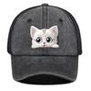 Lovely Cat Snapback Baseball Hat Cute Animals Hats For Woman Breathable Unisex Adjustable Baseball Cap Perfect For Street Style