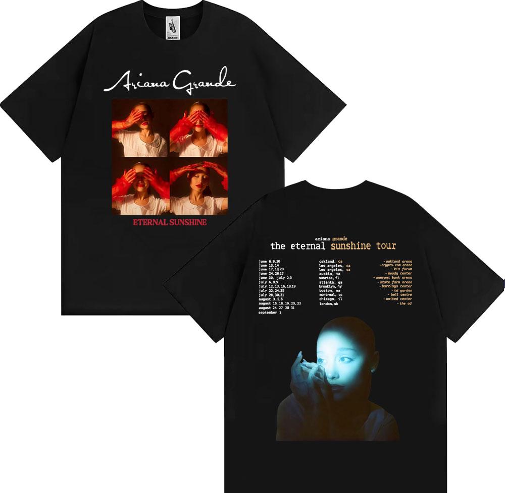 Ariana Grande Eternal Sunshine Tour 2026 Concert T Shirt Men Women Fashion Trend Short Sleeve T-shirt Vintage 100% Cotton Tsh... S