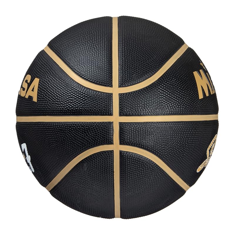Mikasa Basketball, Size 7, Rubber, Black/Gold, BB702B-BKGL-EC, Recommended Internal Pressure: 0.22-0.32 kgf/cm2