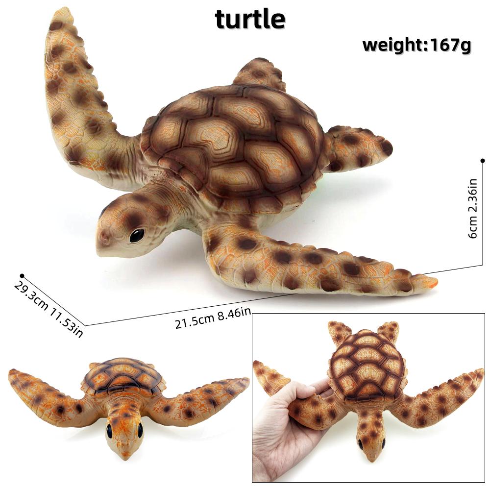 Simulated Marine animal model crab lobster starfish turtle underwater world Marine life Children's educational toy modelset toy
