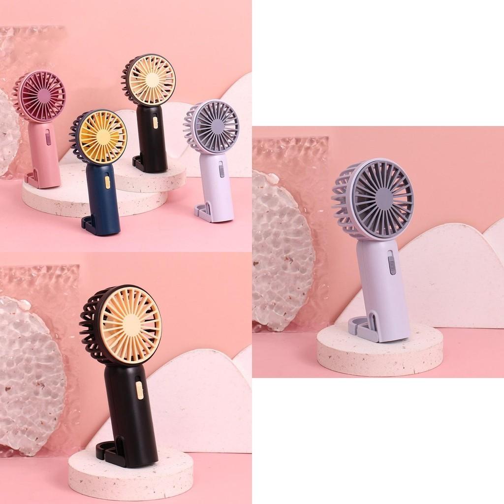 Cartoon Cute Handheld Mini Fan Usb Rechargeable Portable Desktop Fan With Custom Logo Blue/gray/red/black/mixed Colors