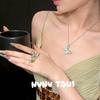 Jewelry, Heavy Industry, Noble Fritillary, Lucky Yellow Diamond Butterfly Necklace, Noble Halo Ring Set, Light Luxury And High-End Sense