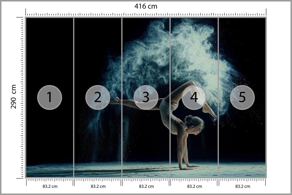 Photomural Gymnast During The Performance Smooth Vinyl 416x290