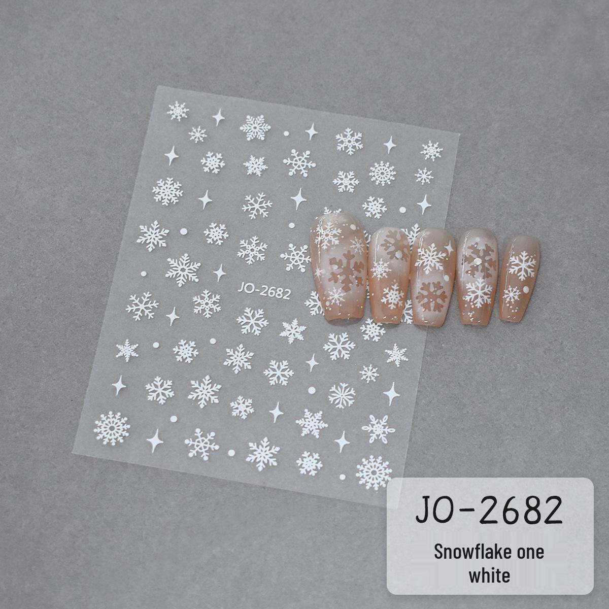 

Winter White Laser Snowflake Nail Stickers – Japanese Hot Stamping Design
