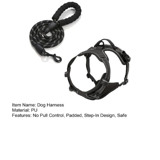 Anti-Zug Hundegeschirr Gepolstertes Hundegeschirr mit Einstiegsdesign Anti-Zug Kontrollgeschirr mit Verstellbaren Gurten für Hunde aller Größen