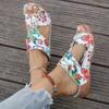 Fashion 2025 Ladies Shoes Open Toe Women's Slippers Outdoor Casual Slippers Women Buckle Round Toe Wedges Plus Size Women's Sandals