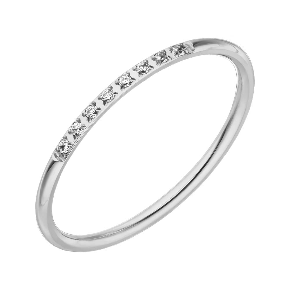 Stal Tytanowa Ultra Cienki Pierścionek z Cyrkoniami dla Kobiet Koreański Styl Minimalistyczny Pierścionek na Palec U Stopy Elegancka Matowa Cyrkonia Biżuteria na Mały Palec