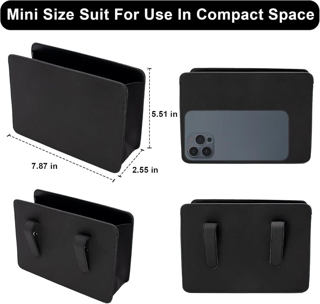 Car Trash Can Storage Car Storage Door Rear Durable Stain Easy To Clean Box, Case, Small, Foldable, Storage, Driver/Passenger Seat, Seat, Leather,