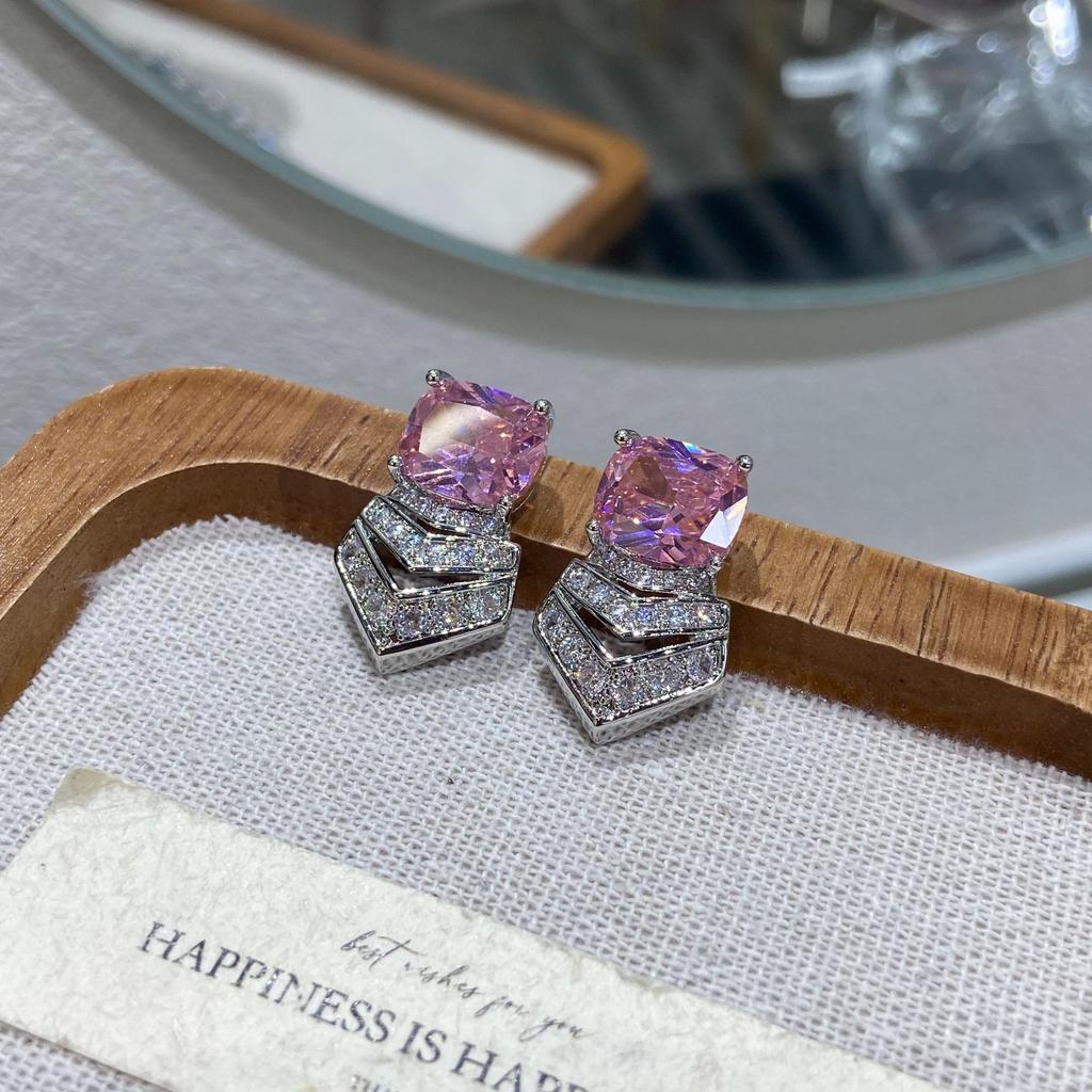 Bridal Accessories Necklace Fashion Zircon Haute Couture Jewelry Women'S Necklace Earrings Premium Two-Piece Set