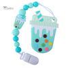 Puntos Baby Food Grade Silicone Bead Ice Cream Teether Pacifier Clip Chain Teething Toy