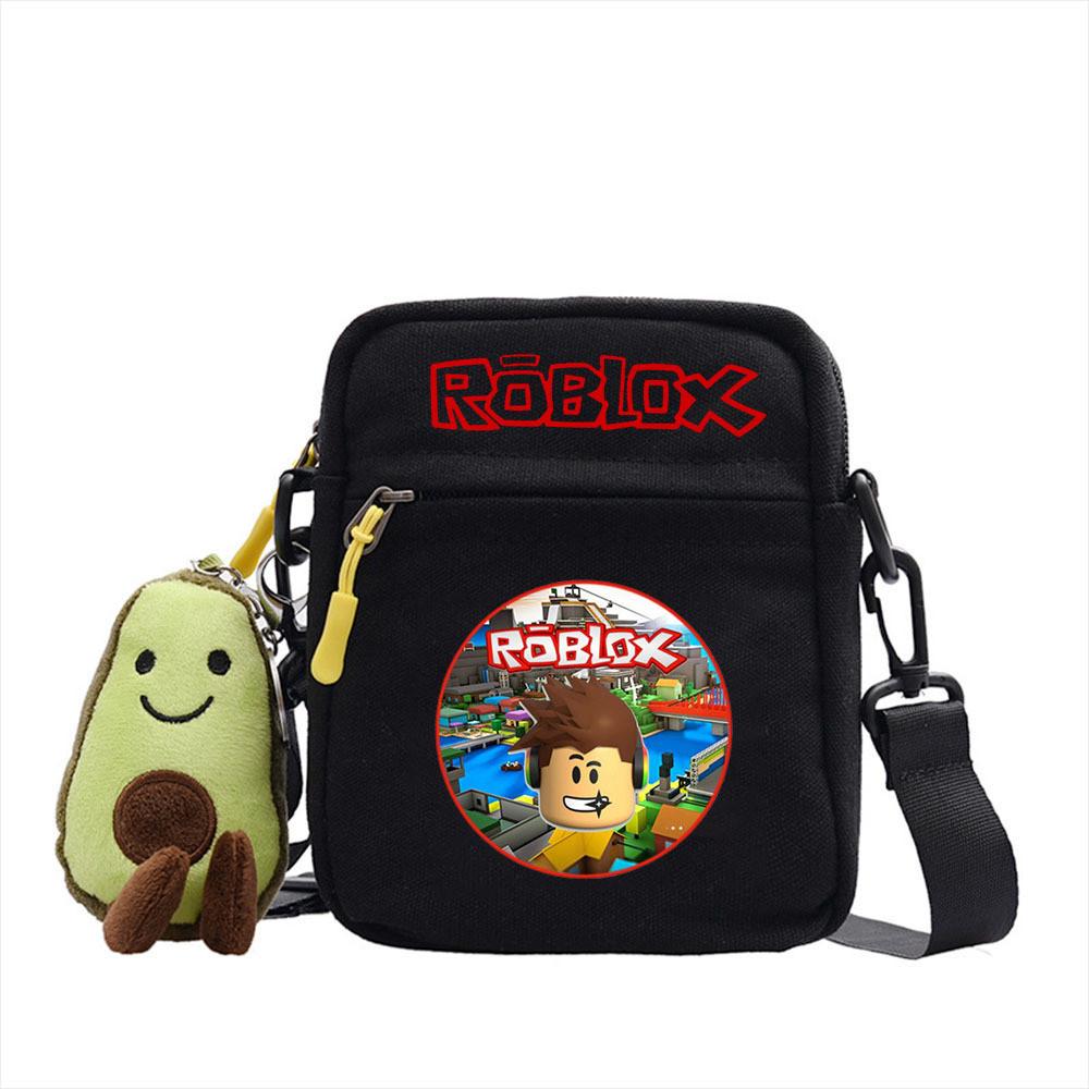 Plátěná taška přes rameno Roblox s potiskem herní postavičky pro běžné cestování a do školy