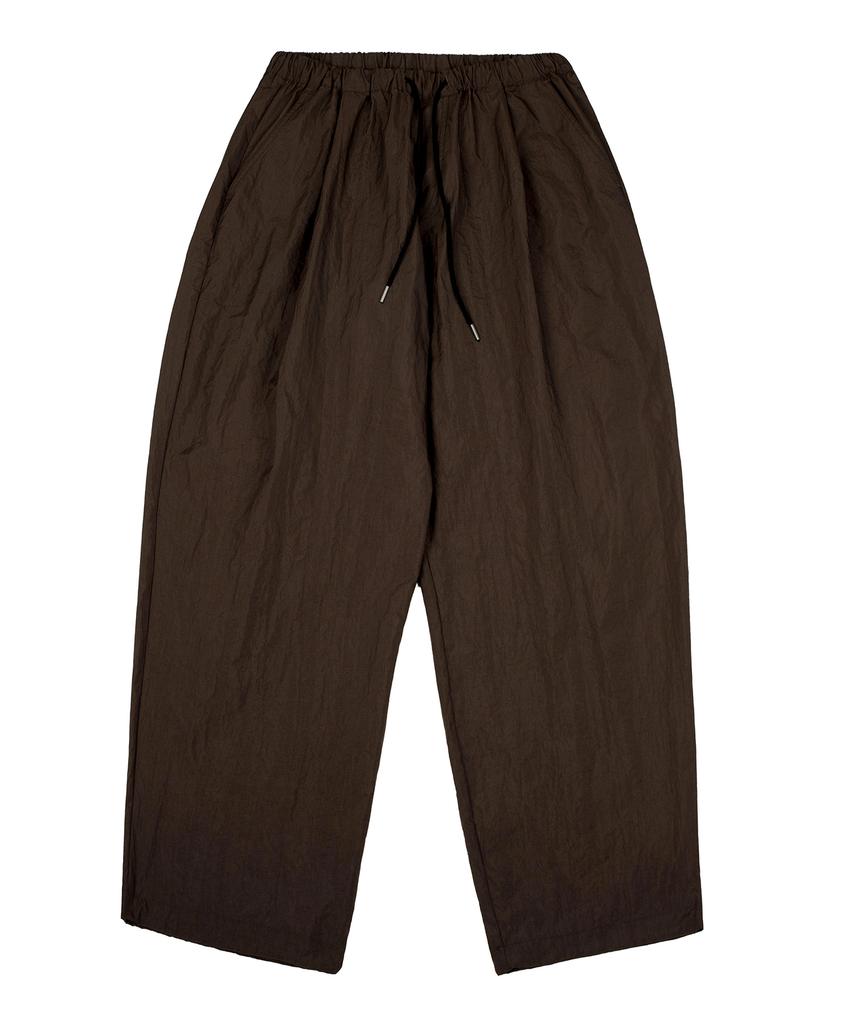 Akau Oversized Nylon Ripstop D-Line Pants (Brown)