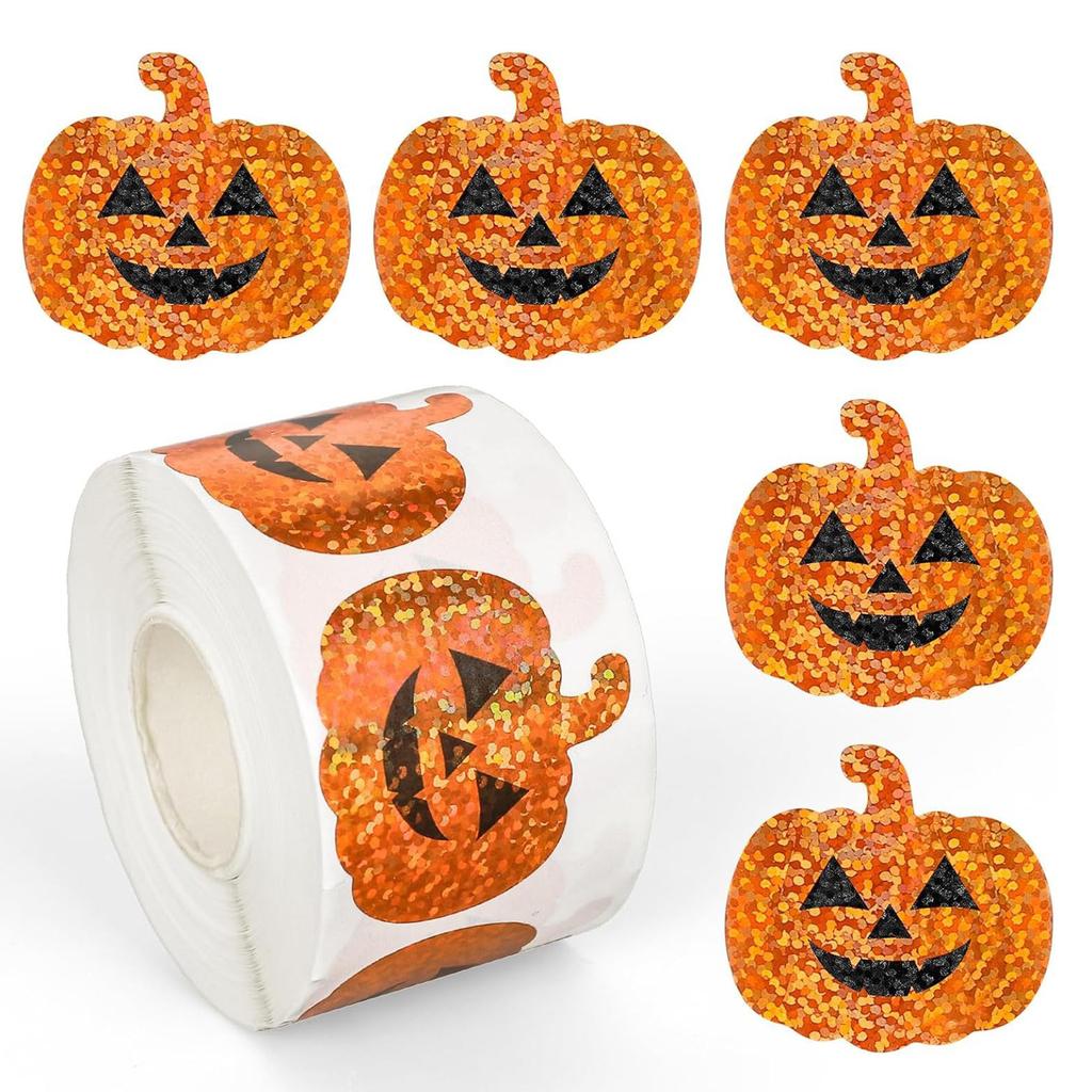 Waterproof Lasers Ghosts Stickers For Water Bottles Multifunctional Round Labels 500 Count Stickers For Halloween Party