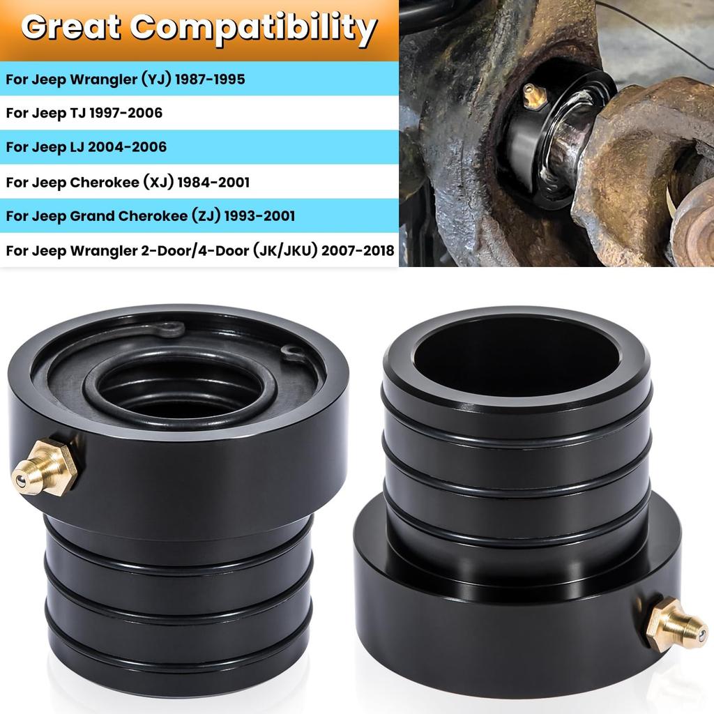 MG21103 Dana 30/44 Front Axle Tube Seal Pair For Jeep Wrangler JK JKU 2007-2018, YJ 1987-1995, TJ 1997-2006, LJ 2004-2006, Cherokee (XJ) 1984-2001,