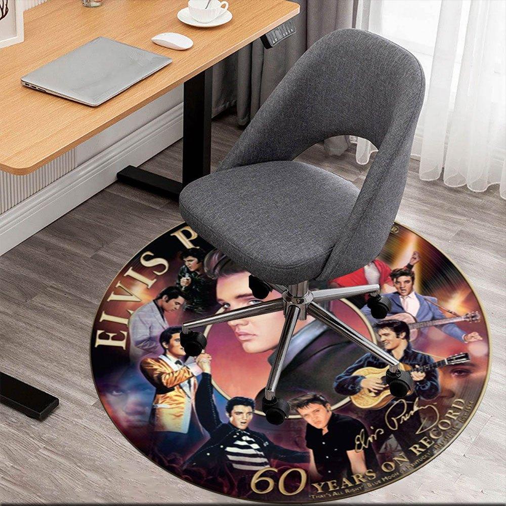 

Elvis Presley: 60 Years on Record Commemorative CoinRound Non-Slip chair mat chair carpet for office Rugs for Office Decor Gift For Valentine s Day Mo 80cm by 80cm