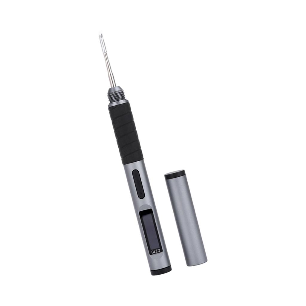 Portable Compact Soldering Iron Pen 100W Aluminum Alloy High Power Digital Display For Mobile Welding Tasks Circuit Board Work