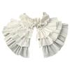Vintage Tiered Ruffled Victorian False Collar Detachable Cotton Pleated Shawl for Women's Renaissances Costume Parties