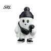 Cute Ghost Decor Halloween Figurine, Holding Coffee/Book/Record Resin Statue, Trendy Interior Soft Furnishings Spooky Tabletop Ornament for