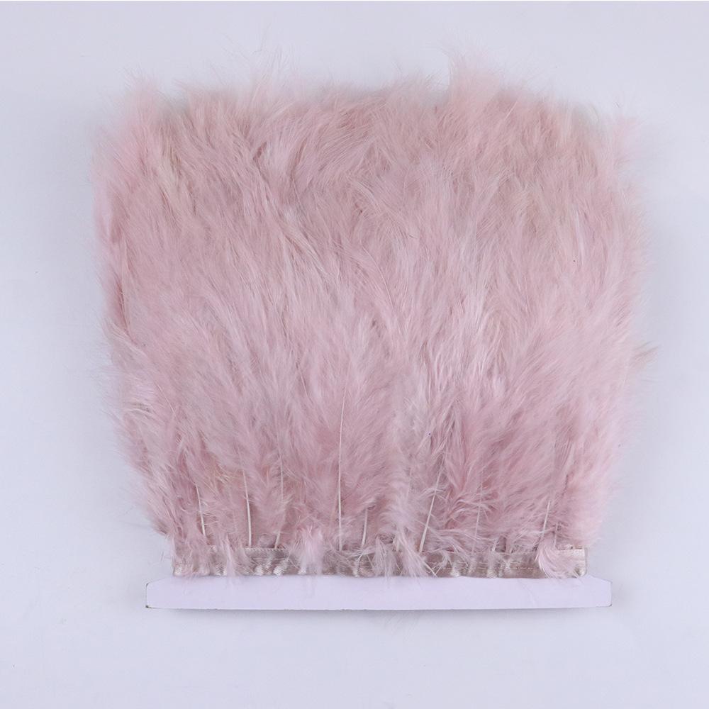 10-15Cm Pointed Tail Flannel Edge Wedding Home Arrangement Turkey Feather Cloth Belt Diy Dress Skirt Accessories