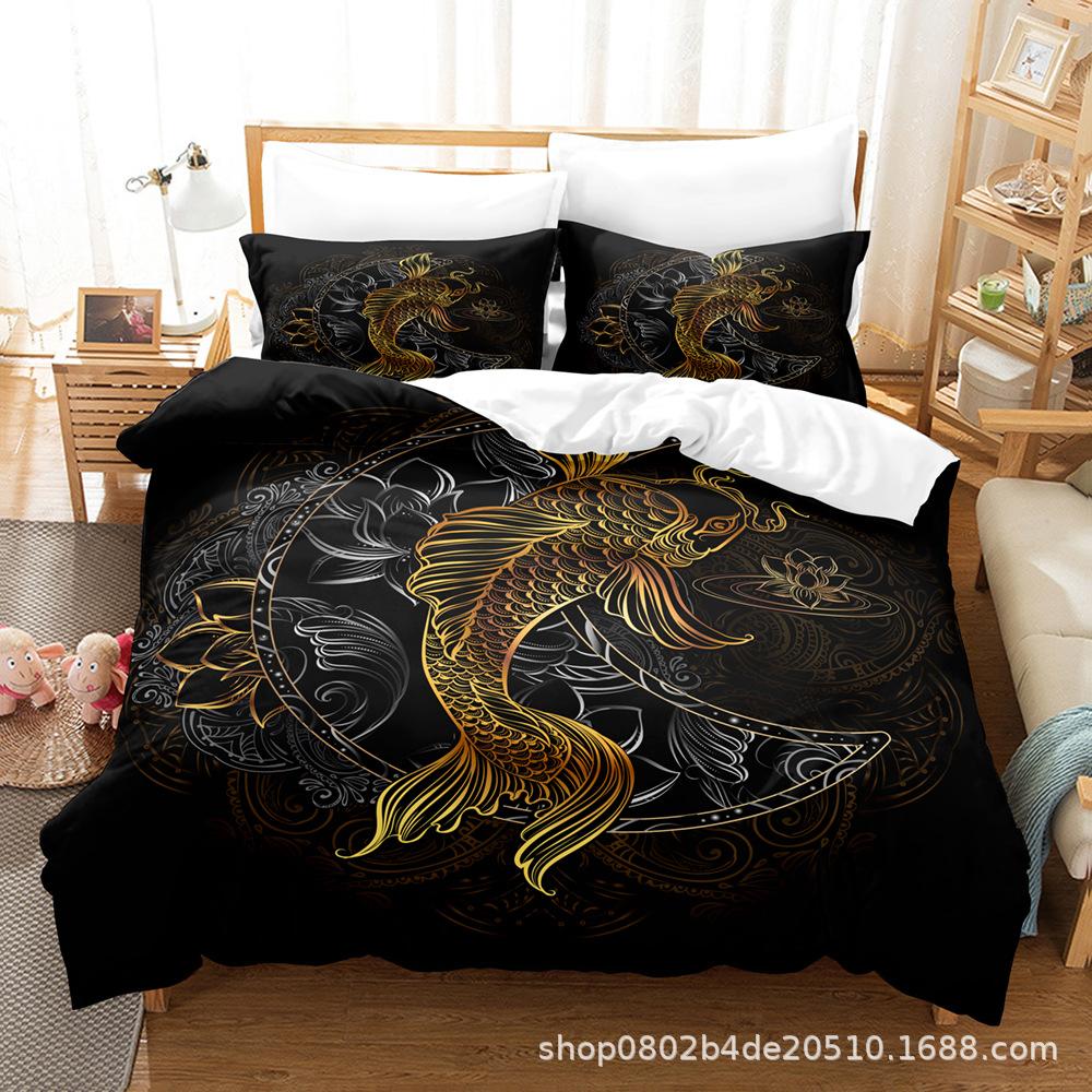 Fashion Technology Printing, 3D Digital Printing, Bedding, Duvet Covers, Pillowcases, Three-piece Sets