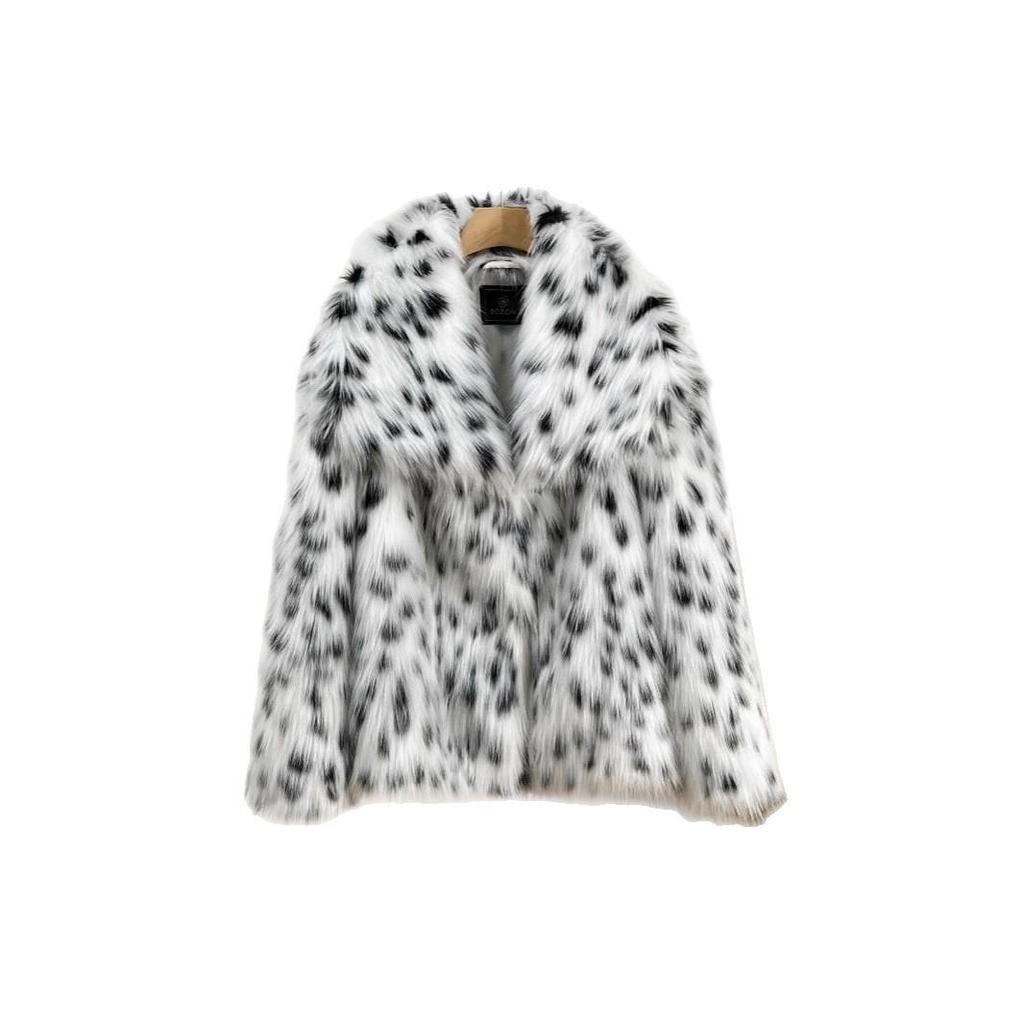 Ekologiczne Cętkowane Sztuczne Futro Lisie - Damskie Krótkie Ciepłe Zimowe Moda 2025