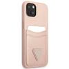 Guess Guhcp13Spsatpp Iphone 13 Mini 5,4Różowy/Pink Hardcase Saffianotriangle Logo Cardslot