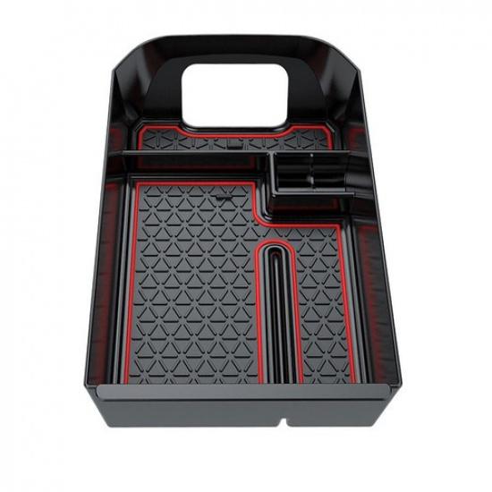 Center Console Armrest Storage Box Anti-Slip Red Fits -2024 Toyota RAV4 US