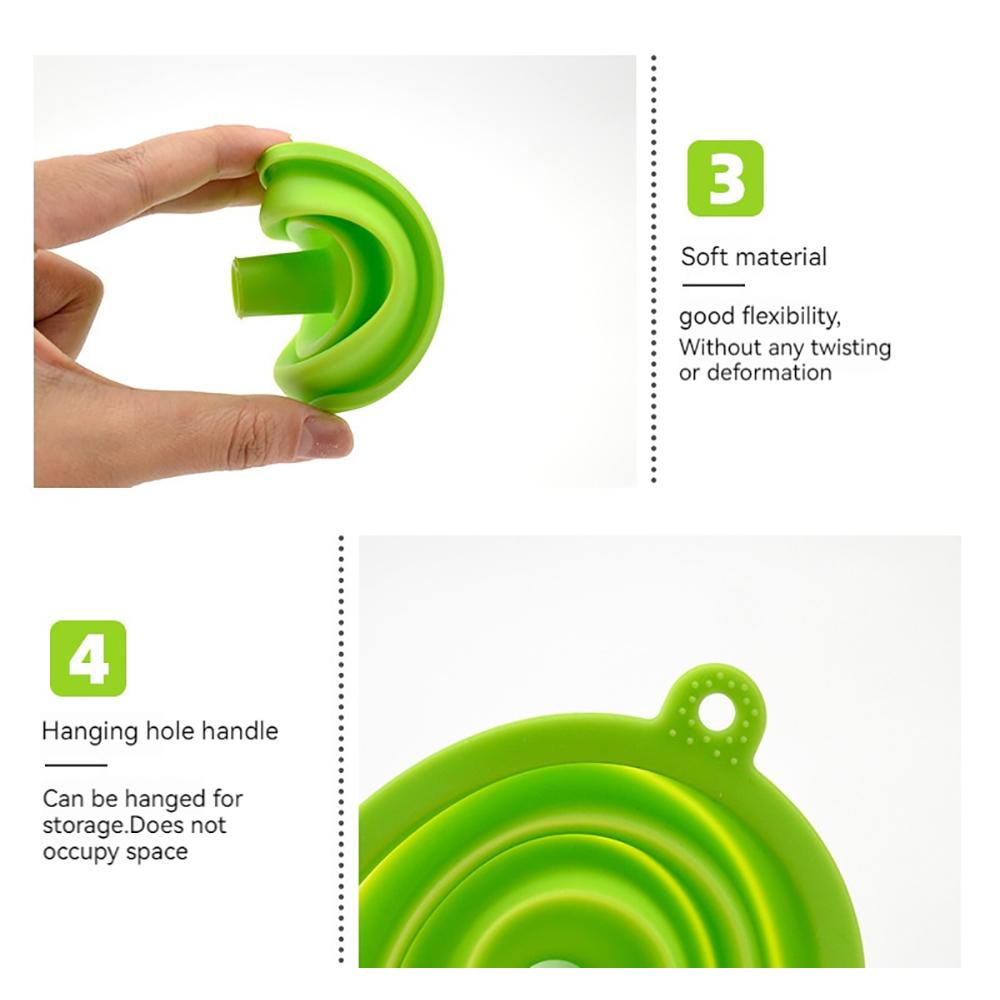 Car Universal Engine Funnel Silicone Liquid Funnel Washer Fluid Change Foldable Portable for Car Repair Tool Oiler Filter Funnel