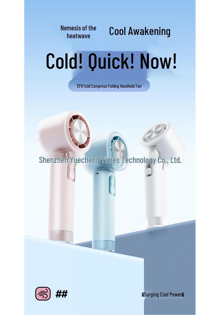 Korea KC Turbo Cooling Foldable Handheld/Neck Fan with Desktop Option