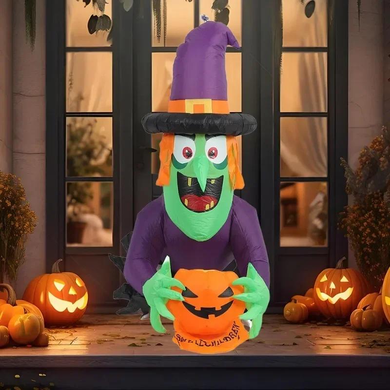 Halloween Inflatable Toys Decorations Courtyard Prop Built-in LED Lights Inflatable Model Outdoor Ornament Holiday Garden Decor