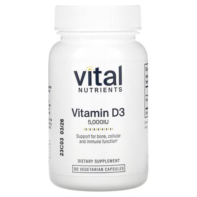 Vitamin D3, 5,000 Iu, 90 Veggie Capsules