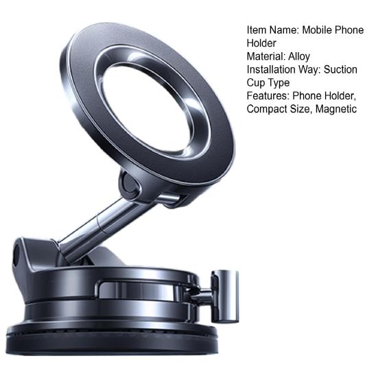 Phone Holder Adjustable Multi-Directional Angles Stand Strong Vacuum Suction No Trace Phone Mount for Car Dashboard Windshield