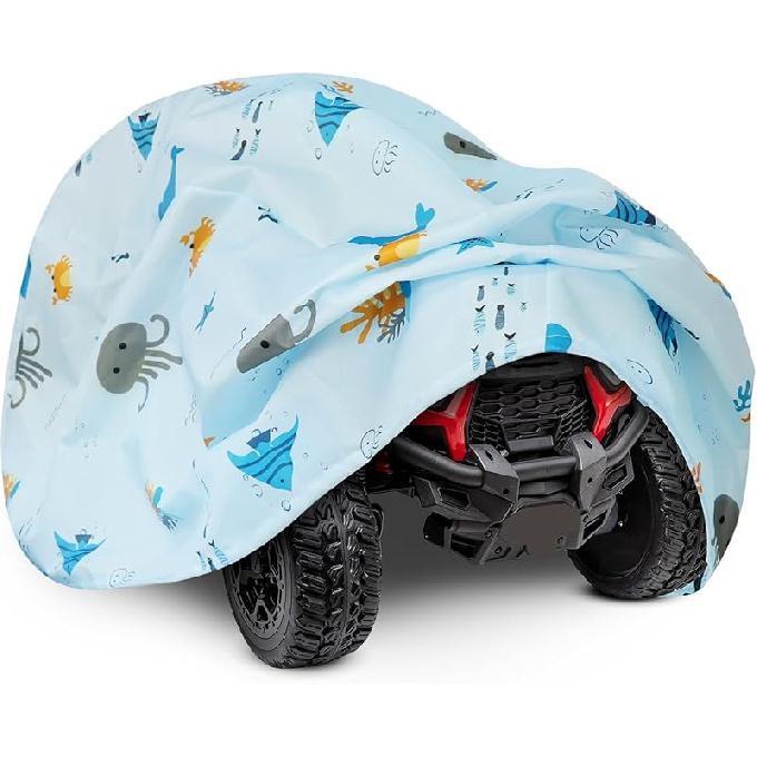 Tonhui Large Kids Ride-On Truck Toy Car Cover, 420D Heavy Duty Waterproof Cover For Power Wheels, Outdoor Protective Cover All Weather - Universal