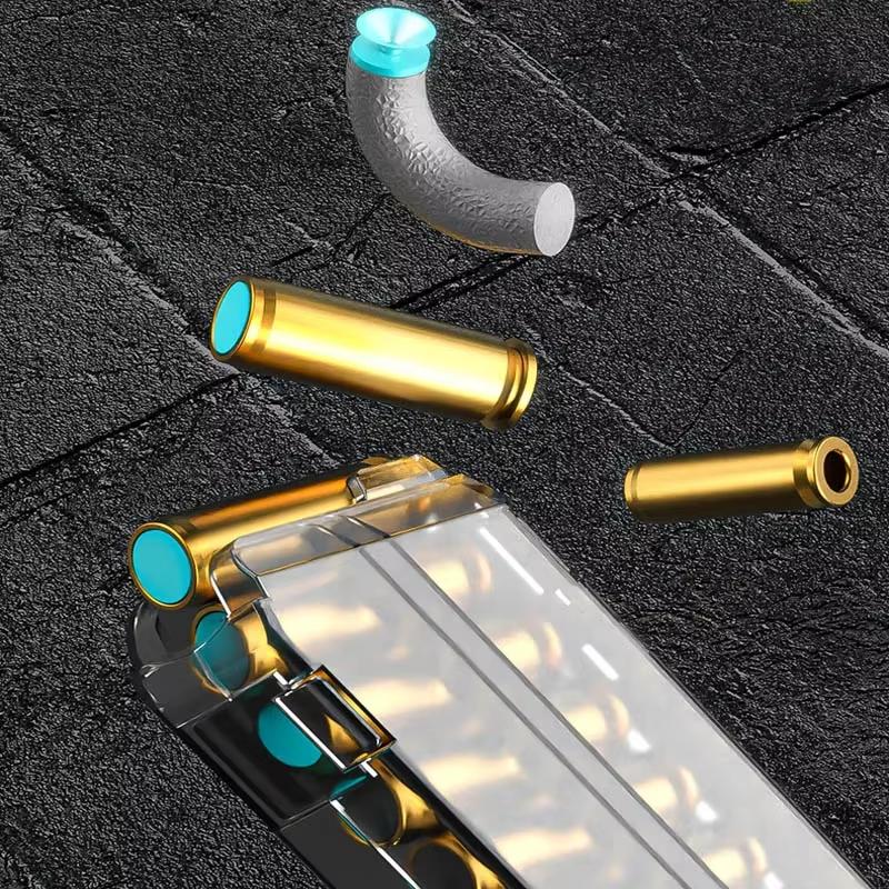 Manual Single Shot Shell Throwing Toy Gun for Boys, Victor Short Sword Soft Bullet Long-Range Submachine Gun