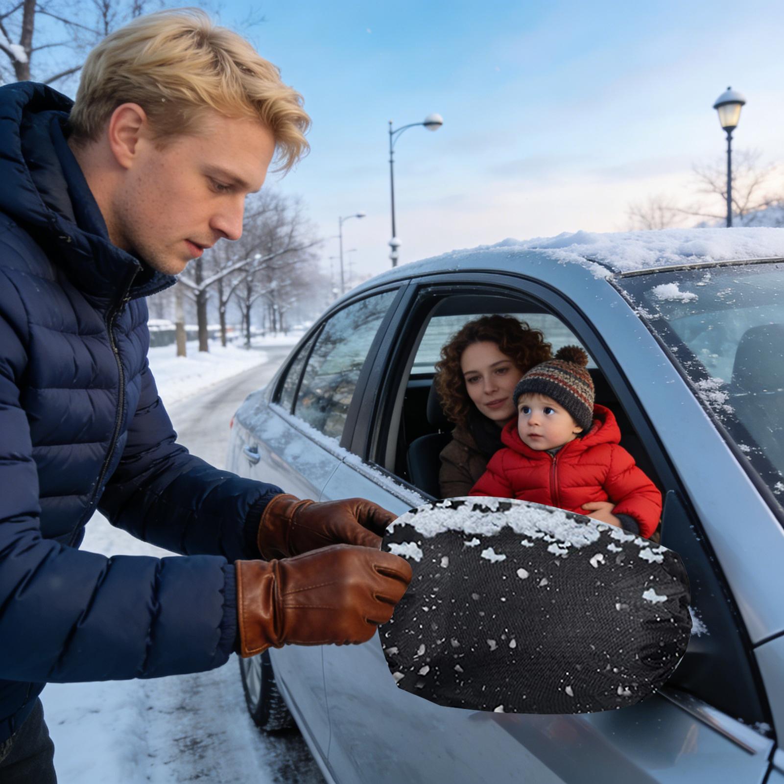 Side Mirror Covers Thicken Dustproof Waterproof Auto Supplies Winter Car Mirror Covers For Sedans SUVs From Winter Summer Frost чёрный