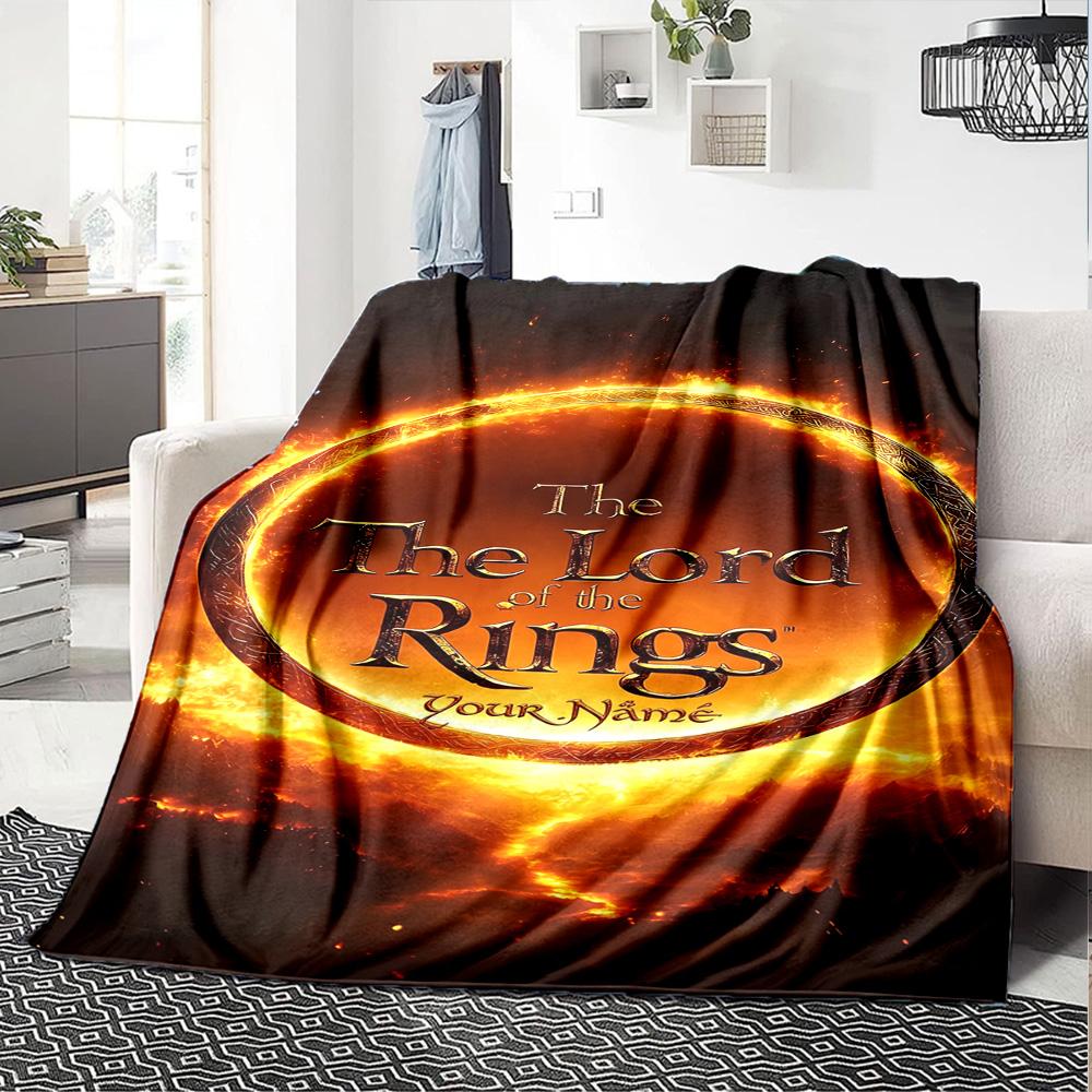 Lord Rings Personalized Name Blanket Multi-purpose Personalized Blanket Durable Comfort for Living Room Chair Bed Bedding for All Occasions