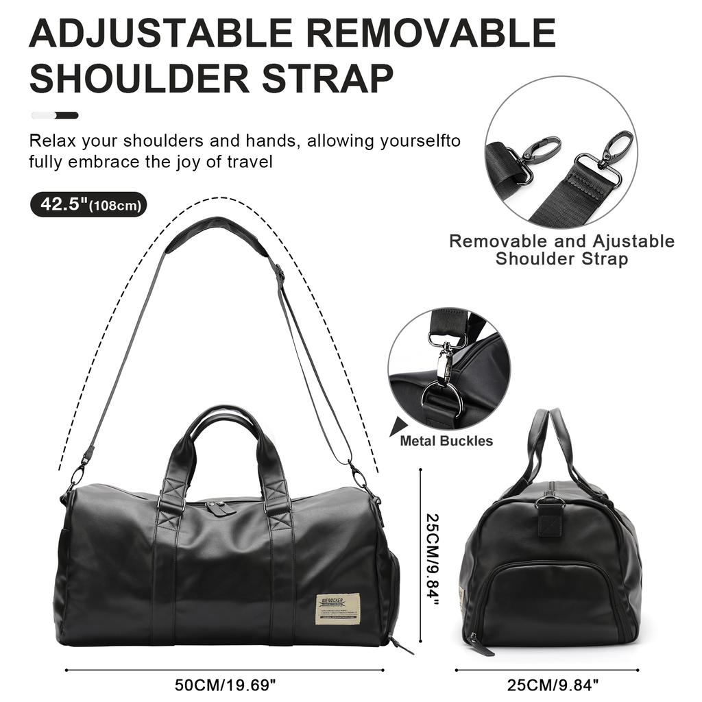 Airplane Travel Bag Shoulder Bag Men's Travel Leisure Bag Waterproof Function and Shoe with Compartment for Man's Fitness Bag