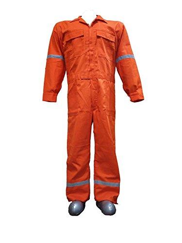 SSBengaly Men's Poly Cotton Safety Coverall Boiler Suit (Orange, 3XL)